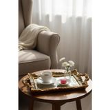 Hanlar Home Şık Oymalı Aynalı Klasik Sunum Tepsi