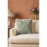 Hanna Home Botanik Floral Desenli Saçaklı Kırlent Kılıfı Yastık Kılıfı Yatak Odası Dekoru 43X43 cm - Çok Renkli - 43 x 43 cm