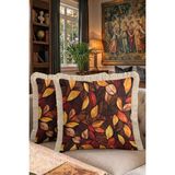 Hanna Home Çiçek Desenli Dekoratif Yastık Kılıfı Kırlent Kılıfı Ev Dekorasyonu 43X43 cm Premium Kalite - Çok Renkli - 43 x 43 cm