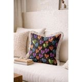 Hanna Home Dekoratif Kırlent Kılıfı Modern Geometrik Desenli Saçaklı Kırlent Kanepe Dekorasyonu 43X43 cm - Çok Renkli - 43 x 43 cm