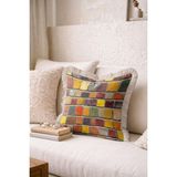 Hanna Home Dekoratif Kırlent Kılıfı Mozaik Desenli Yastık Kılıfı Oturma Odası Kırlenti 43X43 cm - Çok Renkli - 43 x 43 cm