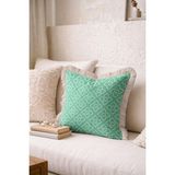 Hanna Home Dekoratif Yastık Kılıfı Beyaz Geometrik Desenli Yastık Kılıfı Oturma Odası Kırlenti 43X43 cm - 43 x 43 cm