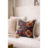 Hanna Home Dekoratif Yastık Kılıfı Bohem Etnik Desenli Yatak Odası Dekoru Saçaklı Saçaklı Kırlent 43X43 cm - Çok Renkli - 43 x 43 cm