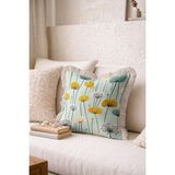 Hanna Home Dekoratif Yastık Kılıfı Çiçek Desenli Kırlent Kılıfı Yatak Odası Dekoru 43X43 cm - Çok Renkli - 43 x 43 cm