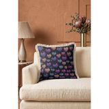 Hanna Home Dekoratif Yastık Kılıfı Düz Parlak Kalpli Ev Dekorasyonu Saçaklı Kırlent Kılıfı 43X43 cm - Çok Renkli - 43 x 43 cm