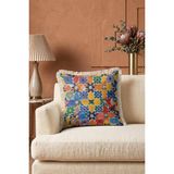 Hanna Home Dekoratif Yastık Kılıfı Geometrik Desenli Yastık Kılıfı Oturma Odası Kırlenti 43X43 cm - Çok Renkli - 43 x 43 cm