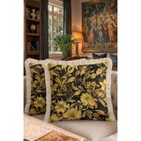 Hanna Home Dekoratif Yastık Kılıfı Tropikal Çiçek Desenli Ev Dekorasyonu Saçaklı Kırlent Kılıfı 43X43 cm - Çok Renkli - 43 x 43 cm
