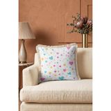 Hanna Home Kalpli Yıldızlı Puantiyeli Dekoratif Kırlent Kılıfı Kırlent Kılıfı Salon Koltuk Yastığı 43X43 cm - Çok Renkli - 43 x 43 cm