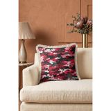 Hanna Home Kamuflaj Desenli Dekoratif Yastık Kılıfı Saçaklı Kırlent Ev Dekorasyonu 43X43 cm - Çok Renkli - 43 x 43 cm