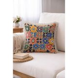 Hanna Home Kırlent Kılıfı Çiçekli Dekoratif Yastık Kılıfı Yastık Kılıfı Yatak Odası Dekoru 43X43 cm - Çok Renkli - 43 x 43 cm