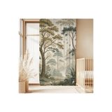 Hanna Home Lüks Bej Kahverengi 60 Floral Desenli Kadife Görünümlü Yatak Odası Fon Perde Lüks Kadife Dokulu