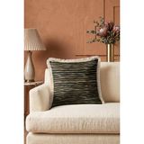 Hanna Home Saçaklı Kırlent Kılıfı Çizgili Desenli Dekoratif Kırlent Kılıfı Yatak Odası Dekoru 43X43 cm - Çok Renkli - 43 x 43 cm