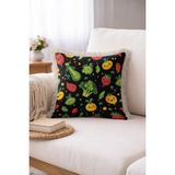 Hanna Home Saçaklı Kırlent Kılıfı Dekoratif Hayvan Desenli Kırlent Kılıfı Yatak Odası Dekoru 43X43 cm - Çok Renkli - 43 x 43 cm