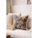 Hanna Home Saçaklı Kırlent Kılıfı Geometrik Renkli Yatak Odası Dekoru Saçaklı Kırlent Kılıfı 43X43 cm - Çok Renkli - 43 x 43 cm