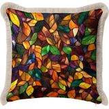 Hanna Home Saçaklı Kırlent Kılıfı Kırlent Kılıfı Geometrik Kırlent Kılıfı Yatak Odası Dekoru 43X43 cm - Çok Renkli - 43 x 43 cm