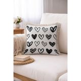 Hanna Home Saçaklı Kırlent Kılıfı Modern Çizgili Yastık Kılıfı Kanepe Dekorasyonu 43X43 cm - Çok Renkli - 43 x 43 cm
