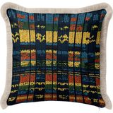 Hanna Home Saçaklı Kırlent Kılıfı Örgü Desenli Dekoratif Kırlent Kılıfı Salon Koltuk Yastığı 43X43 cm - Çok Renkli - 43 x 43 cm