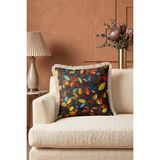 Hanna Home Saçaklı Saçaklı Kırlent Geometrik Desenli Dekoratif Yastık Kılıfı Ev Dekorasyonu 43X43 cm - Çok Renkli - 43 x 43 cm