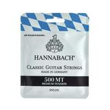 Hannabach 500Mt Klasik Gitar Teli Seti (Başlangıç/Orta - Gitar Aksesuarı) | Medium Tension (Orta Sertlik), Naylon 815 Serisi, Dengeli Ve Uzun Ömürlü | Ölçüler: 4/4 Standart Klasik Gitar