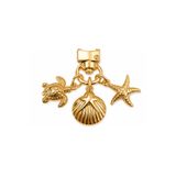 Hanori Accessory Hanori Ocean Charm – Kaplumbağa, Deniz Kabuğu ve Deniz Yıldızı Figürlü Cüzdan & Çanta Charmı