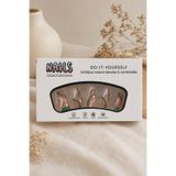 Hanori Collection Coffin Balerin Takma Tırnak Seti - 24 Adet Full Cover Press On Nail - Green Art
