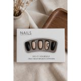 Hanori Collection Coffin Balerin Takma Tırnak Seti - 24 Adet Full Cover Press On Nail - Smokin