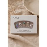 Hanori Collection Kare Takma Tırnak Seti - 24 Adet Orta Boy Full Cover Press On Nail - Crazy Disco