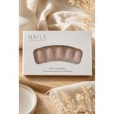 Hanori Collection Oval Takma Tırnak Seti - 24 Adet Orta Boy Full Cover Press On Nail - Pure