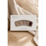 Hanori Collection Oval Takma Tırnak Seti - 24 Adet Orta Boy Full Cover Press On Nail - Şıkır Şıkır