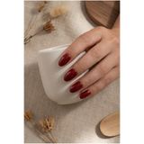 Hanori Collection Oval Takma Tırnak Seti - 24 Adet Orta Boy Full Cover Press On Nail - The Red