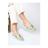 HANOX Daisy Dolgu Topuk Kadın Parmak Arası Plaj Terlik Flip Flops (4.5) Cm