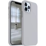 HANPORIUM Apple iPhone 11 Pro Max Uyumlu Silikon Kılıf - Pastel Renk Tonu Esnek Tam Koruma Kapak - Gri