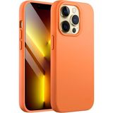HANPORIUM Apple iPhone 11 Pro Max Uyumlu Silikon Kılıf - Pastel Renk Tonu Esnek Tam Koruma Kapak - Turuncu