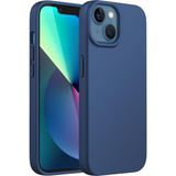 HANPORIUM Apple iPhone 13 Mini Uyumlu Silikon Kılıf - Pastel Renk Tonu Esnek Tam Koruma Kapak -Lacivert