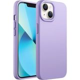 HANPORIUM Apple iPhone 13 Mini Uyumlu Silikon Kılıf - Pastel Renk Tonu Esnek Tam Koruma Kapak - Lila