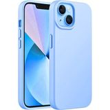 HANPORIUM Apple iPhone 13 Mini Uyumlu Silikon Kılıf - Pastel Renk Tonu Esnek Tam Koruma Kapak - Mavi