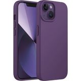 HANPORIUM Apple iPhone 13 Mini Uyumlu Silikon Kılıf - Pastel Renk Tonu Esnek Tam Koruma Kapak - Mor