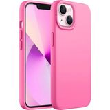 HANPORIUM Apple iPhone 13 Mini Uyumlu Silikon Kılıf - Pastel Renk Tonu Esnek Tam Koruma Kapak - Pembe