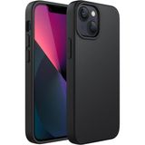 HANPORIUM Apple iPhone 13 Mini Uyumlu Silikon Kılıf - Pastel Renk Tonu Esnek Tam Koruma Kapak - Siyah