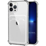 HANPORIUM Apple iPhone 13 Pro Max Kılıf Darbe Emici Köşe Korumalı Kartlıklı Cüzdanlı Silikon Kapak - Şeffaf