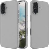 HANPORIUM Apple iPhone 16 Plus Uyumlu Silikon Kılıf - Pastel Renk Tonu Esnek Tam Koruma Kapak - Gri