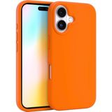 HANPORIUM Apple iPhone 16 Plus Uyumlu Silikon Kılıf - Pastel Renk Tonu Esnek Tam Koruma Kapak - Turuncu