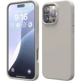 HANPORIUM Apple iPhone 16 Pro Uyumlu Silikon Kılıf - Pastel Renk Tonu Esnek Tam Koruma Kapak - Gri