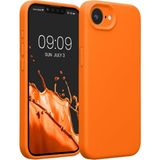 HANPORIUM Apple iPhone 16E Uyumlu Silikon Kılıf - Pastel Renk Tonu Esnek Tam Koruma Kapak - Turuncu