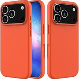 HANPORIUM Apple iPhone 17 Pro Max Uyumlu Silikon Kılıf - Pastel Renk Tonu Esnek Tam Koruma Kapak - Turuncu
