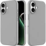 HANPORIUM Apple iPhone 17 Uyumlu Silikon Kılıf - Pastel Renk Tonu Esnek Tam Koruma Kapak - Gri