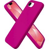 HANPORIUM Apple iPhone 17e Uyumlu Silikon Kılıf - Pastel Renk Tonu Kamera Korumalı Esnek Kapak - Fuşya