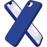HANPORIUM Apple iPhone 17e Uyumlu Silikon Kılıf - Pastel Renk Tonu Kamera Korumalı Esnek Kapak - Saks Mavi