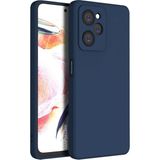 HANPORIUM Poco X5 Pro 5G Uyumlu Silikon Kılıf - Pastel Renk Tonu Kamera Korumalı Esnek Kapak - Lacivert