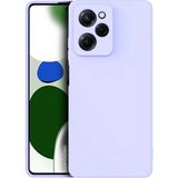 HANPORIUM Poco X5 Pro 5G Uyumlu Silikon Kılıf - Pastel Renk Tonu Kamera Korumalı Esnek Kapak - Lila